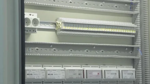 Electrical enclosure with high voltage electrical equipment Stock Footage 194533217