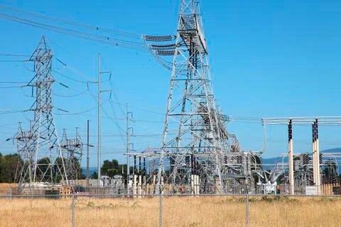 Electrical energy &amp; delivery system. Stock Photos