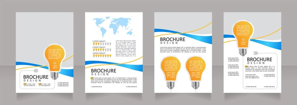 Electrical energy distributing systems blank brochure design Illustrazione stock