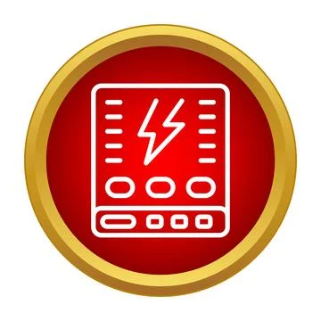 Electrical energy panel icon symbolizing power supply Stock Illustration