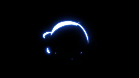 Electrical energy slash atomic motion with dark background Stock Footage 123889835