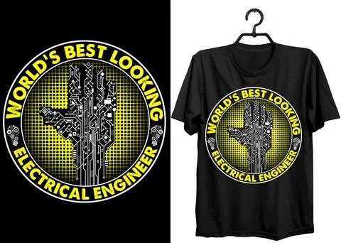 Electrical Engineer T-shirt Design  Stock Illustration