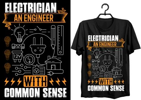 Electrical Engineer T-shirt Design  Stock Illustration