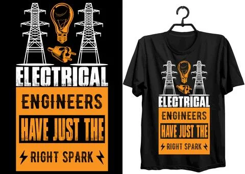 Electrical Engineer T-shirt Design  Stock Illustration