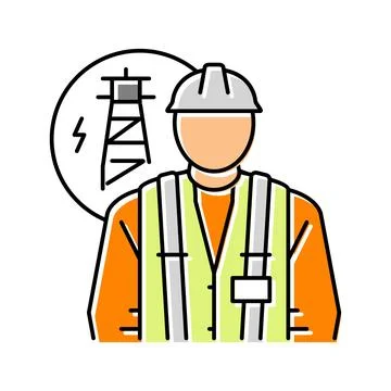 Electrical engineer technology color icon vector illustration Illustrazione stock