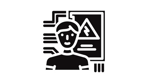 Electrical engineer technology glyph icon animation Stock Footage 326746243