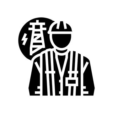 Electrical engineer technology glyph icon vector illustration Stock Illustration