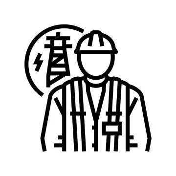 Electrical engineer technology line icon vector illustration Stock Illustration