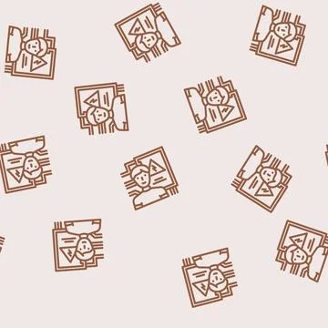 Electrical engineer technology line vector seamless pattern Stock Illustration