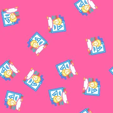 Electrical engineer technology vector seamless pattern Stock Illustration