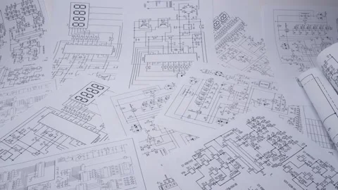 Electrical engineering drawings Stock Footage 141338736
