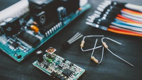 Electrical engineering electronic components Foto stock