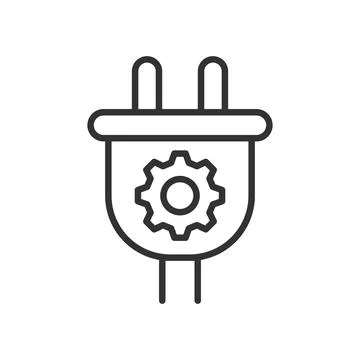 Electrical Engineering, icon in line design. Electronics, electricity, circuit Stock Illustration