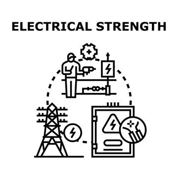 Electrical engineering industry and power transmission creating energy Stock Illustration