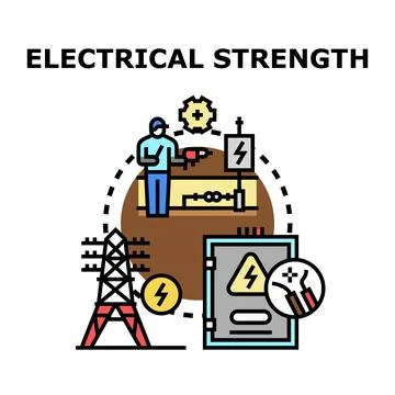 Electrical engineering industry and power transmission creating energy Illustrazione stock