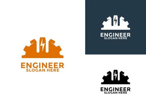 Electrical Engineering Logo design Creative Modern vector template, Enginee.. Stock Illustration