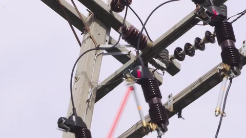 Electrical engineering is working on high voltage. Stock Footage 117994601