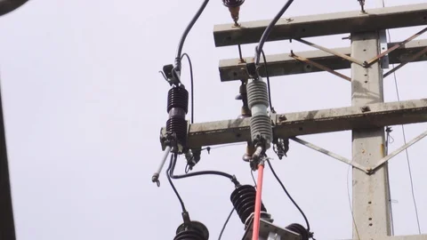 Electrical engineering is working on high voltage. Stock Footage 117994629