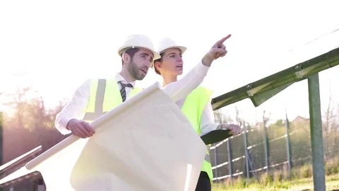 Electrical engineers are checking Stock Footage 107012839