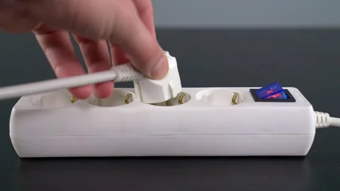 Electrical Extension Cord Turn On Stock Footage 273511537