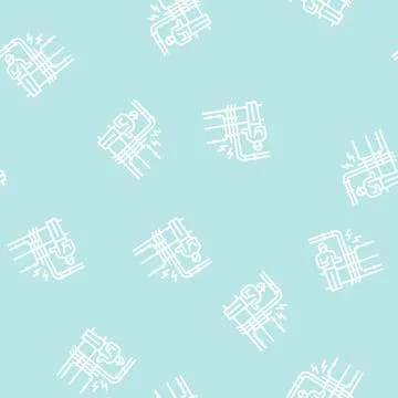 Electrical fault finding line seamless pattern Stock Illustration
