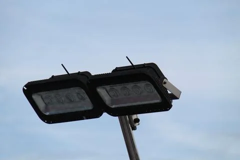Electrical Floodlights. Stock Photos