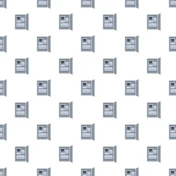 Electrical fuse box switchboard circuit breaker seamless pattern イラスト素材