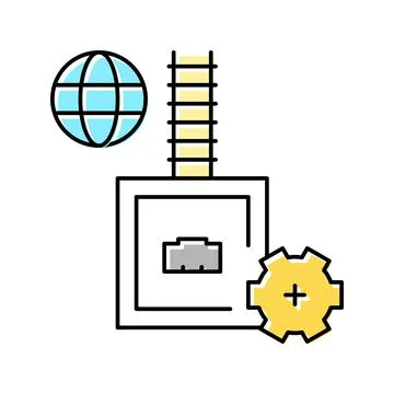 Electrical fuse color icon vector illustration Illustrazione stock
