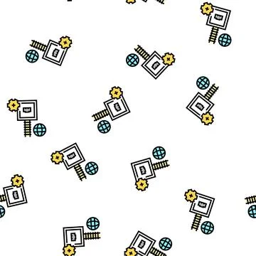 Electrical fuse vector seamless pattern Stock Illustration
