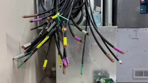 Electrical Generator Cables in Austin, Texas 6/21/2025 Stock Footage 311616676