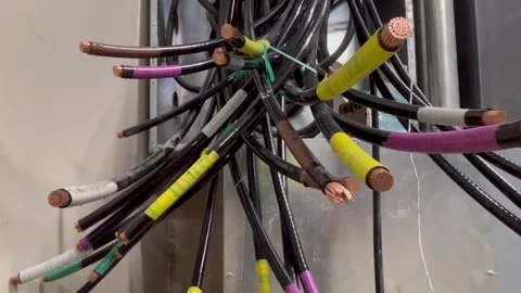 Electrical Generator Cables in Austin, Texas 6/21/2025 Stock Footage 311616678