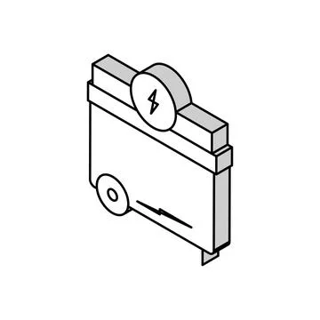 Electrical generator color icon vector flat illustration イラスト素材