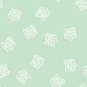 Electrical generator color icon vector flat illustration イラスト素材