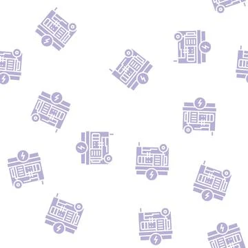 Electrical generator color icon vector flat illustration イラスト素材