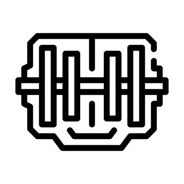Electrical generator line icon vector black illustration イラスト素材