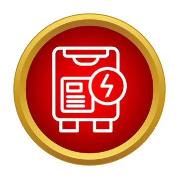 Electrical generator providing power and energy supply icon Stock Illustration