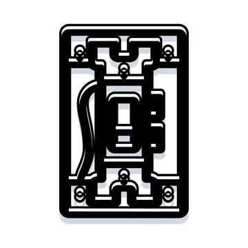Electrical grid connection diagram power engineering Ilustração Stock