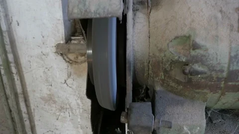 Electrical grinding machine in the old factory Stock Footage 89067468