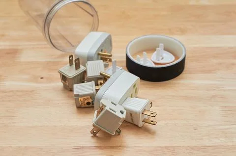 Electrical grounding plugs 库存照片