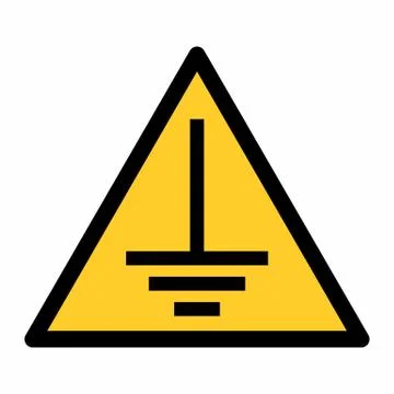 Electrical grounding sign Stock Illustration