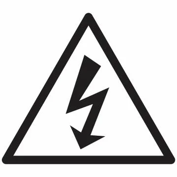 Electrical hazard symbol Stock Illustration