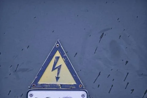 Electrical Hazard Warning Sign Stock Photos