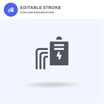 Electrical icon vector, filled flat sign, solid pictogram isolated on white Illustrazione stock