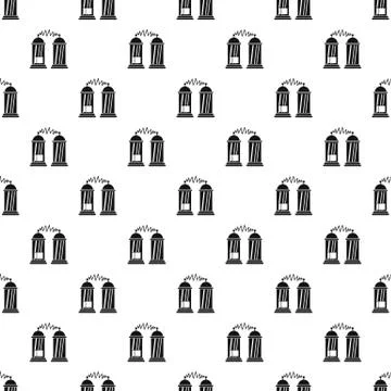 Electrical impulse pattern, simple style Illustrazione stock
