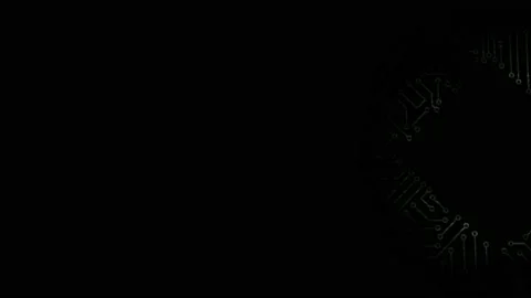Electrical impulse travels through the circuits of the microcircuit Stock Footage 164549517