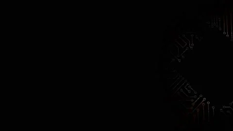 Electrical impulse travels through the circuits of the microcircuit Stock Footage 164556361