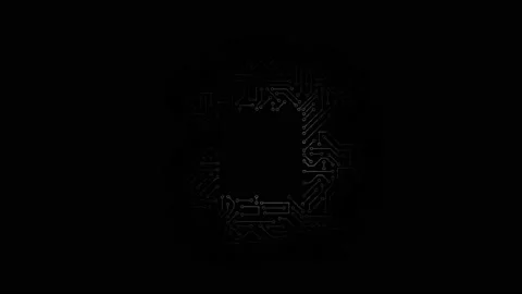 Electrical impulse travels through the circuits of the microcircuit Stock Footage 165277966