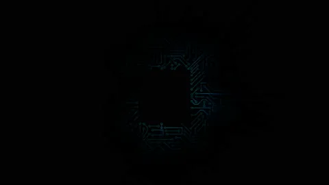 Electrical impulse travels through the circuits of the microcircuit Stock Footage 165278640