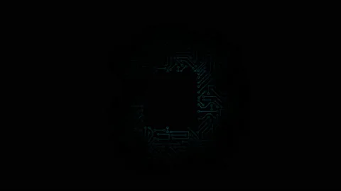 Electrical impulse travels through the circuits of the microcircuit Stock Footage 165279306