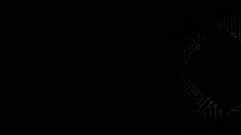 Electrical impulse travels through the circuits of the microcircuit Stock Footage 165280108